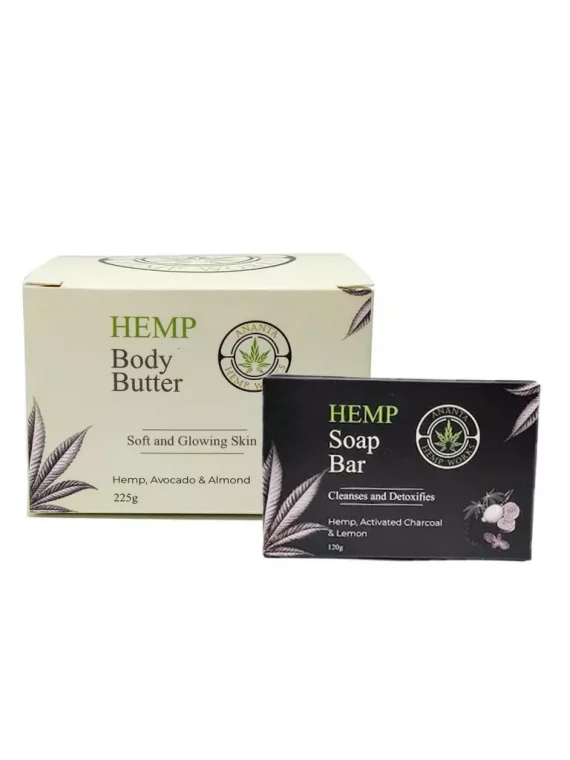 Ananta Hemp Body Butter & Hemp Charcoal Soap - 225g|120g