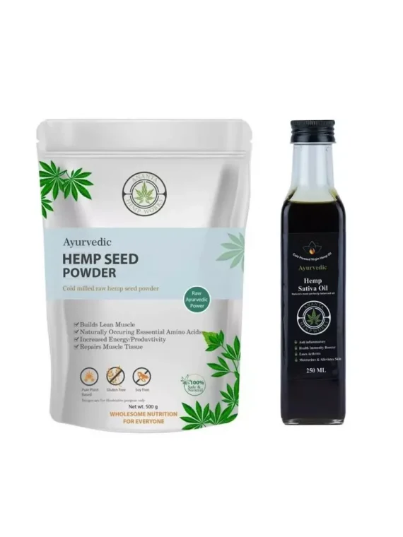 Ananta Hemp Sativa Oil & Hemp Seed Powder - Combo Pack