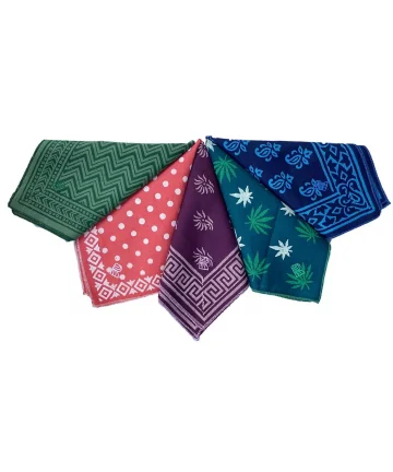 Rumaal Hemp Handkerchief - Bag Set 2 (Set of 5)