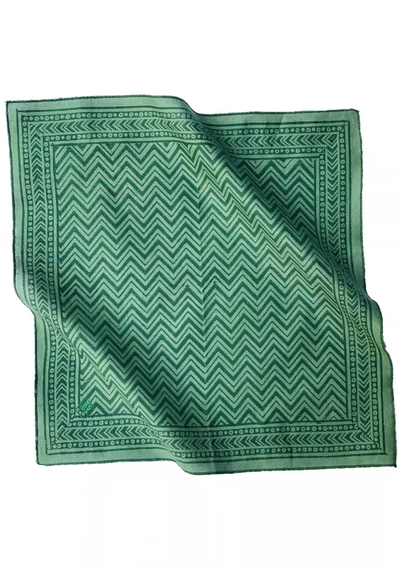 Rumaal Hemp Handkerchief - Gokarna Green