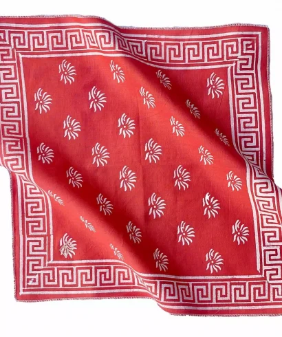 Rumaal Hemp Handkerchief - Malana Orange