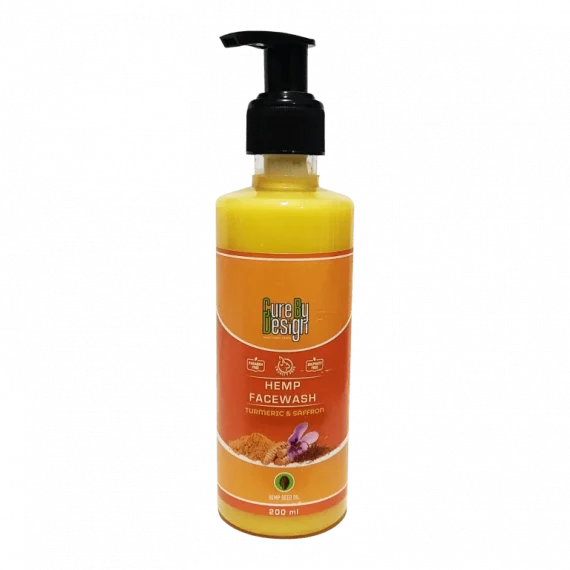 Cure By Design Hemp, Saffron & Turmeric Face Wash - 50ml | 200ml