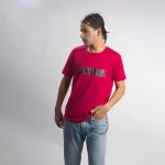 Cannabie Hemp T-Shirt Glitch Printed – Magenta