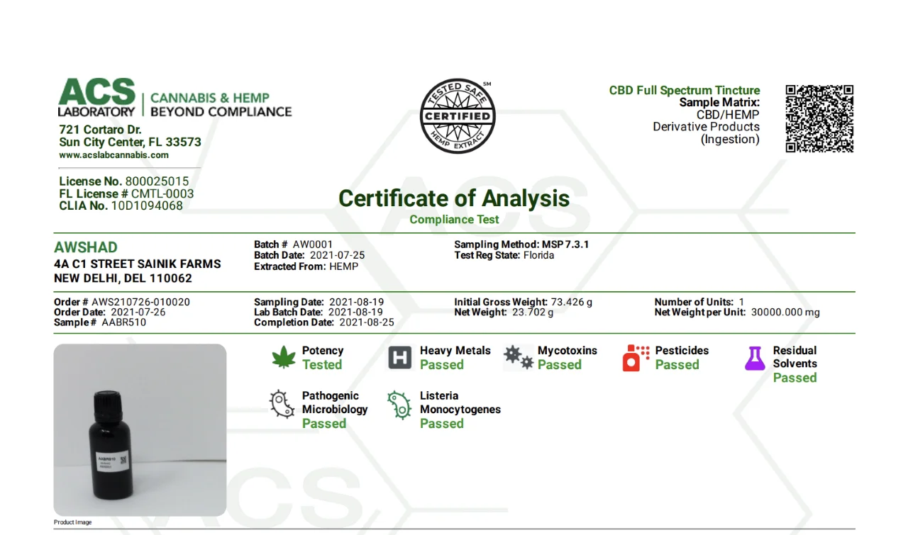 Awshad™ Full Spectrum CBD Oil - 4500mg - Image 5