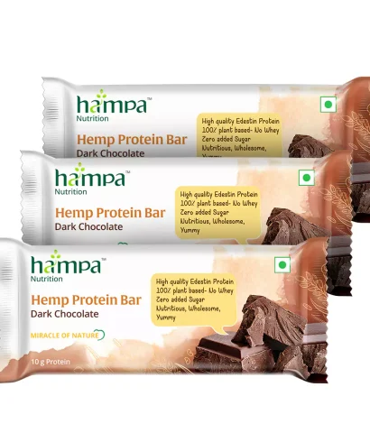 hampa hemp protein bar - dark chocolate