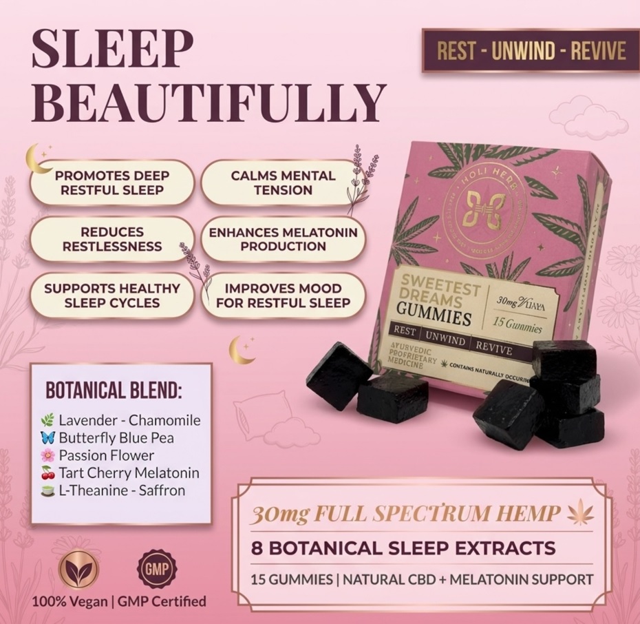 holi herb sweetest dreans gummies