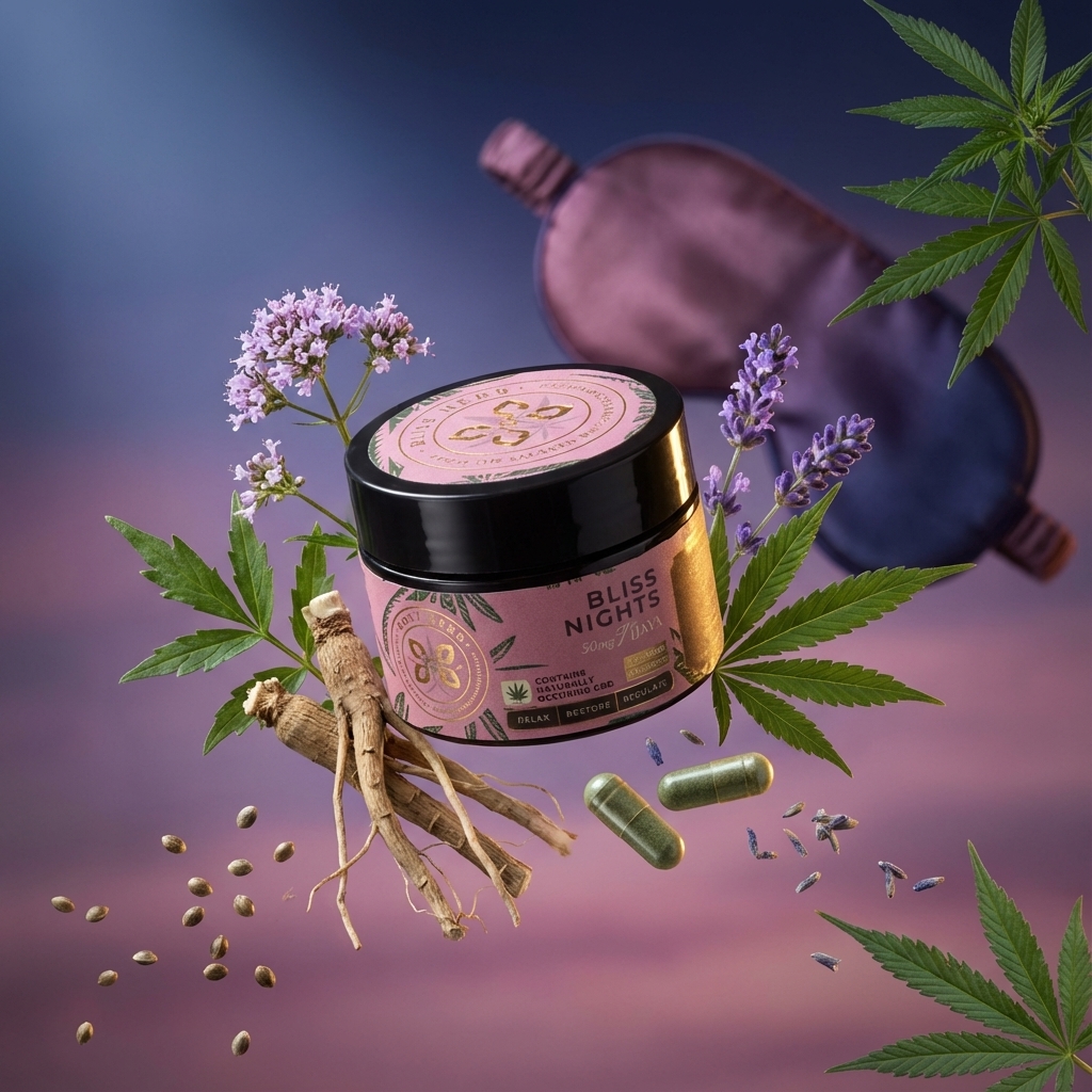 Holi Herb Bliss Nights Capsules | 1:1 CBD:THC |15 Capsules - Image 3