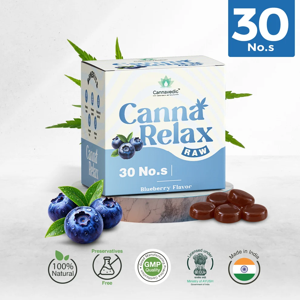 Canna Relax RAW (Blueberry) - Ayurvedic Vijaya Candy | 30mg/Candy